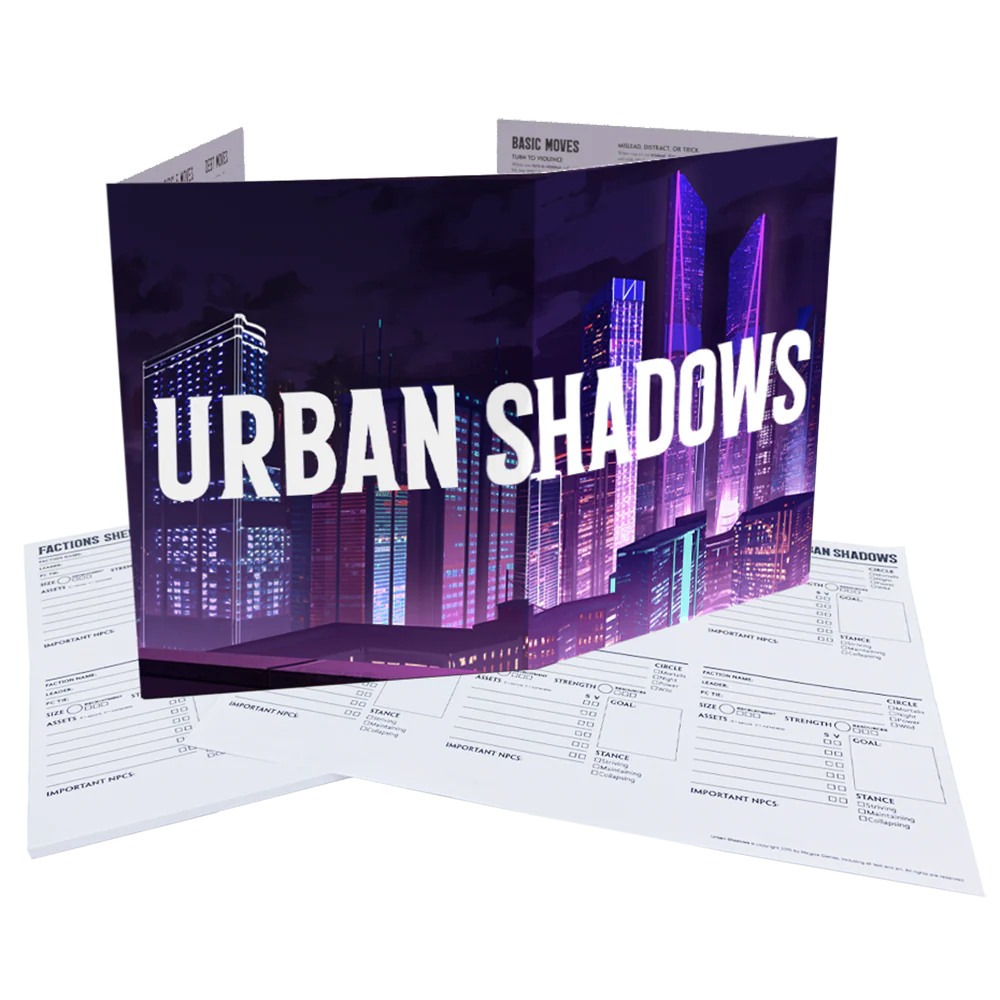 Urban Shadows MC Screen & Campaign Notepads