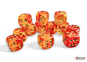 GeminiÃ‚Â® 16mm d6 Translucent Red-Yellow/gold Dice BlockÃ¢â€žÂ¢ (12 dice)