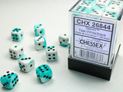 GeminiÃ‚Â® 12mm d6 Teal-White/black Dice BlockÃ¢â€žÂ¢ (36 dice)