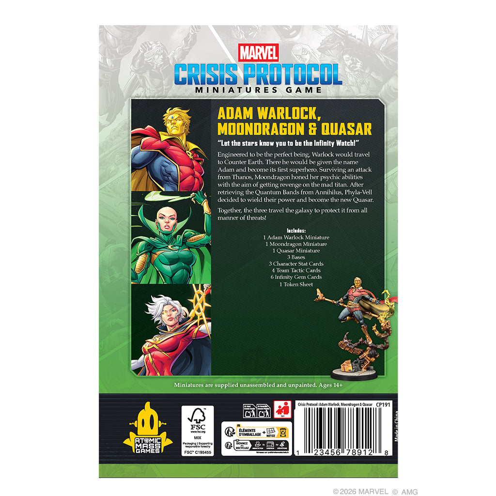 MCP Adam Warlock Moondragon & Quasar