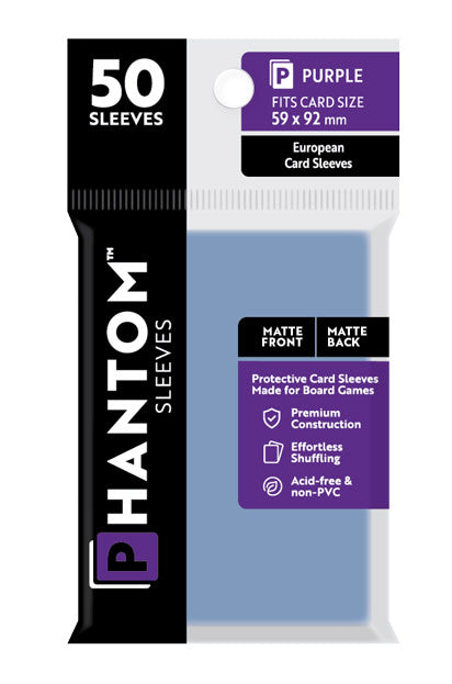 Phantom Purple Sleeves Matte/Matte 59x92mm Clear 50ct