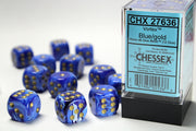 VortexÃ‚Â® 16mm d6 Blue/gold Dice BlockÃ¢â€žÂ¢ (12 dice)