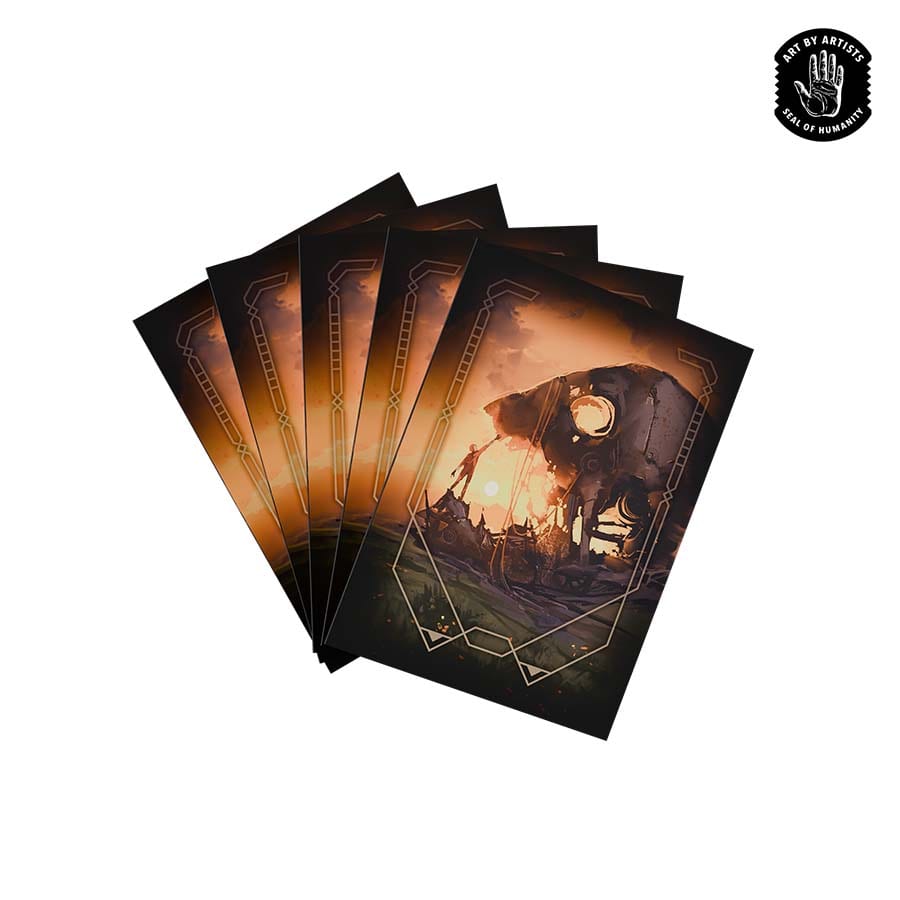 Orange Nebula Curator Sleeves (100) Solace