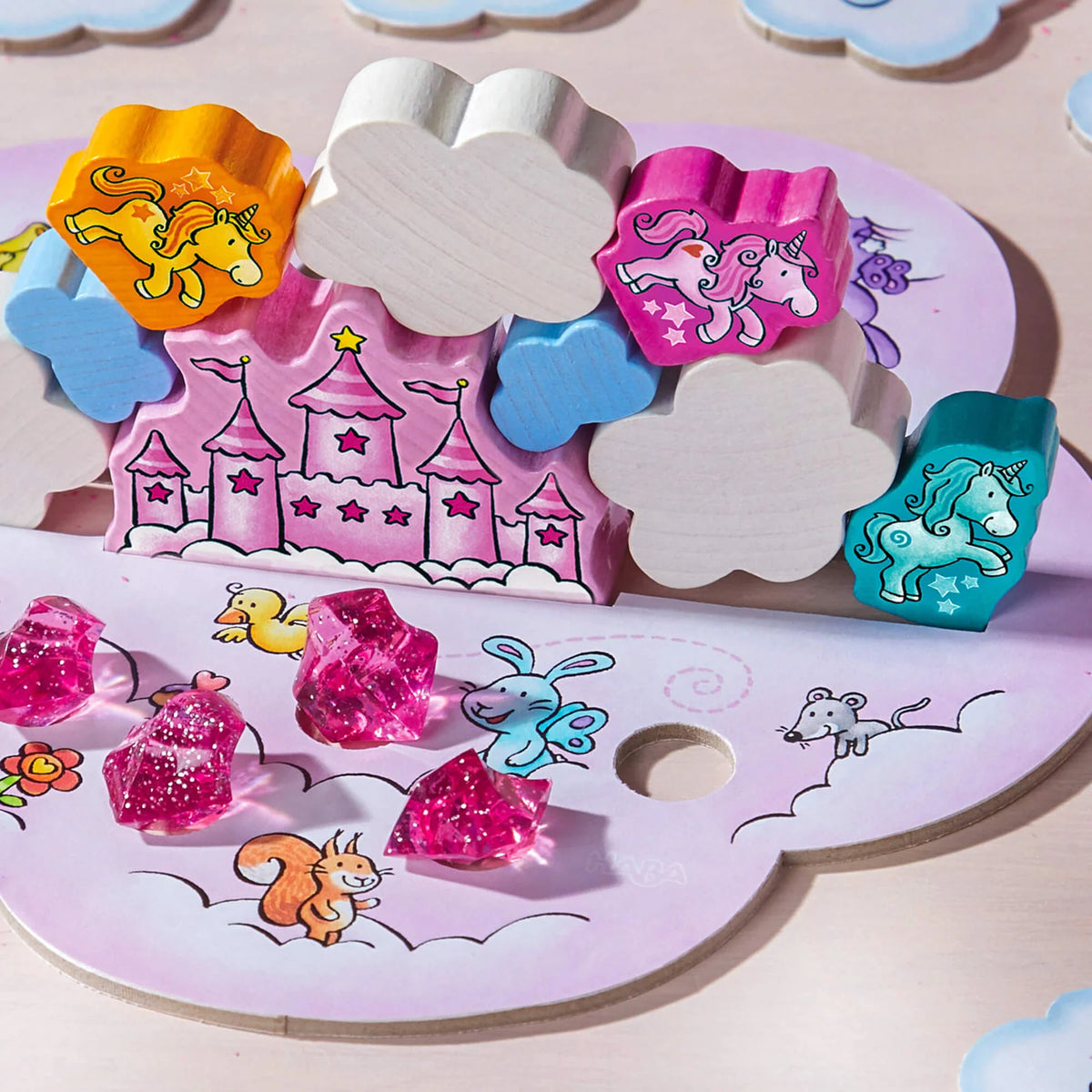 Unicorn Glitterluck - Cloud Stacking (Pink)
