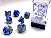 GeminiÃ‚Â® Polyhedral Blue-Steel/white 7-Die Set