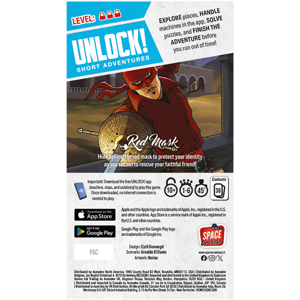 UNLOCK! Short Red Mask