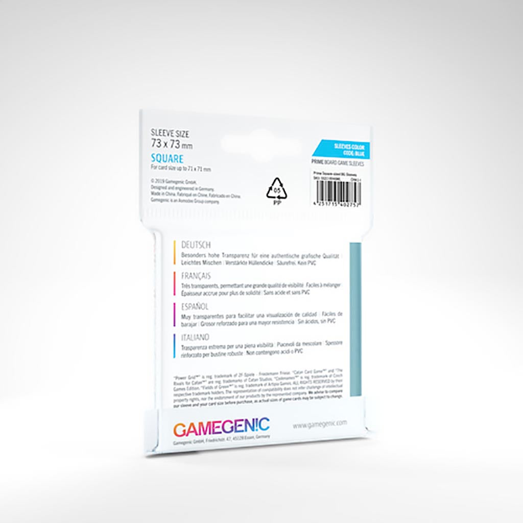 PRIME Blue BG Sleeves (50) 73 x 73 mm