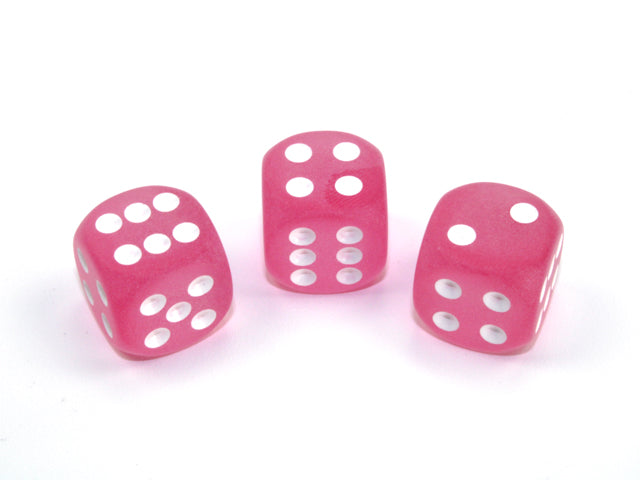 FrostedÃ¢â€žÂ¢ 16mm d6 Pink/white Dice BlockÃ¢â€žÂ¢ (12 dice)