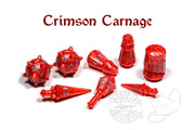 PolyHero Warrior 8 Dice Set Crimson Carnage