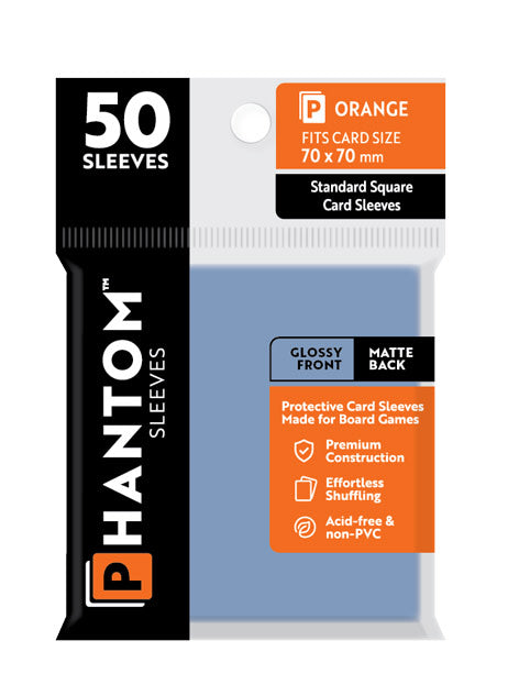 Phantom Orange Sleeves Gloss/Matte 70x70mm Clear 50ct