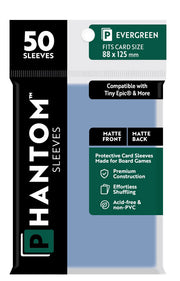 Phantom Evergreen Sleeves Matte/Matte 88x125mm Clear 50ct