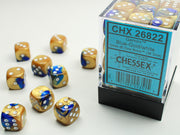 GeminiÃ‚Â® 12mm d6 Blue-Gold/white Dice BlockÃ¢â€žÂ¢ (36 dice)