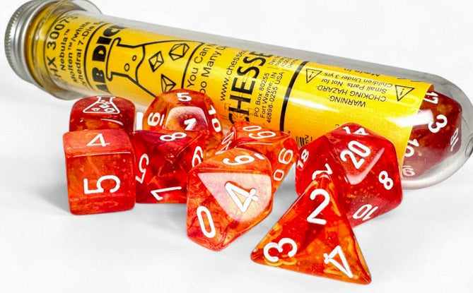 NebulaÃ‚Â® Polyhedral MoltenÃ¢â€žÂ¢/white LuminaryÃ¢â€žÂ¢ 7-Die Set +