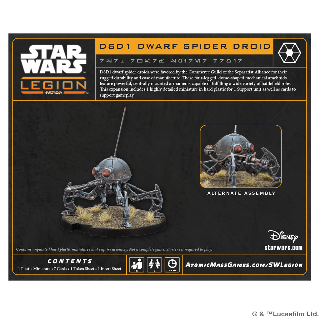SW Legion DSD1 Dwarf Spider Droid