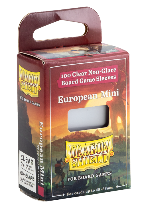 Dragon Shields: (100) European Mini Board Game Sleeves (45mm x 68mm)