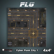 FLG Mats: Cyberpunk City 1 (4'x4')