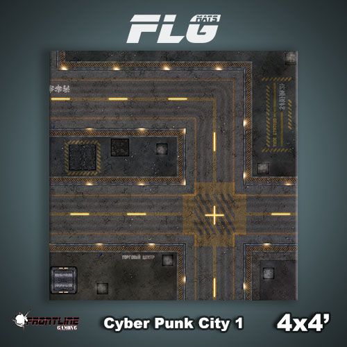 FLG Mats: Cyberpunk City 1 (4'x4')