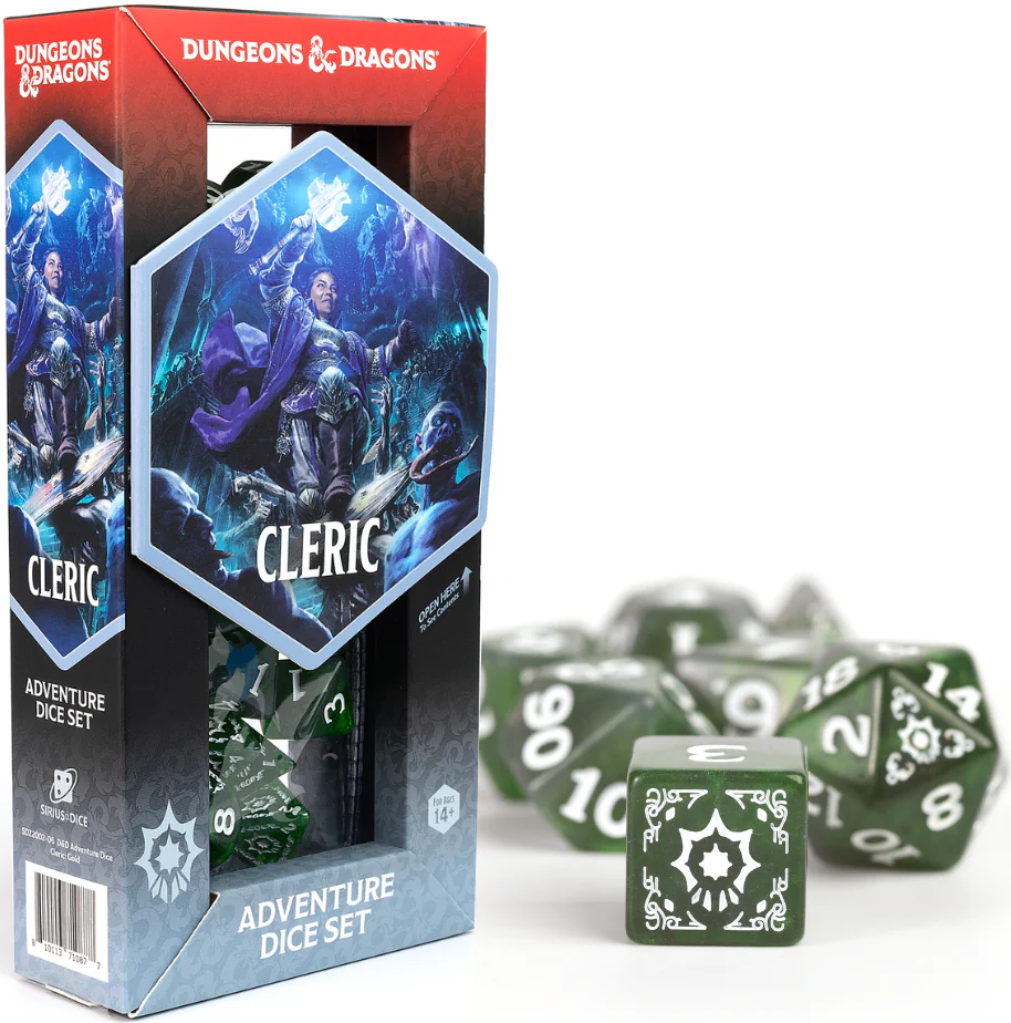 D&D Adventure Dice Cleric Green