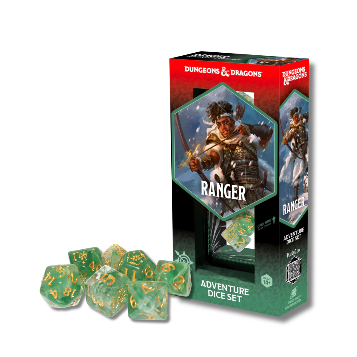 D&D Adventure Dice Ranger White/Green