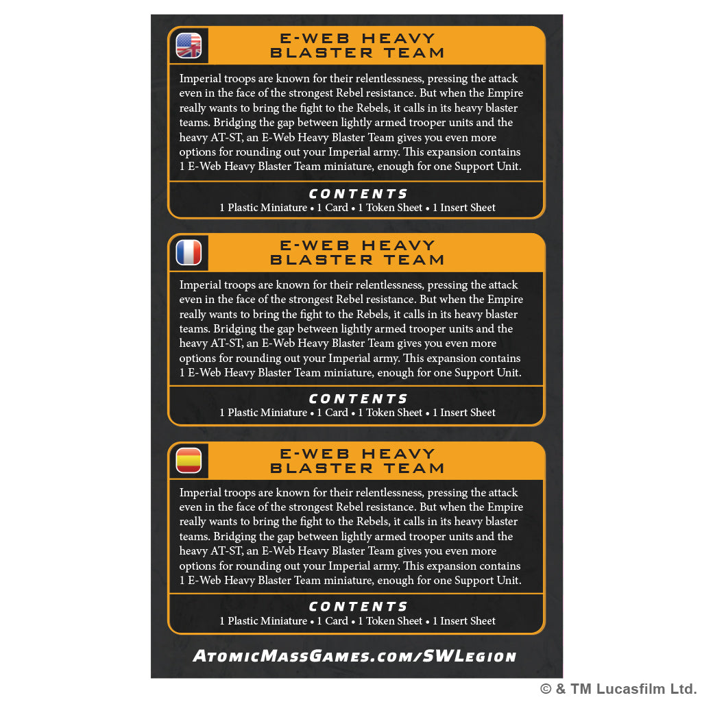 SW Legion - E-Web Heavy Blaster Team