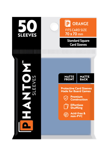 Phantom Orange Sleeves Matte/Matte 70x70mm Clear 50ct