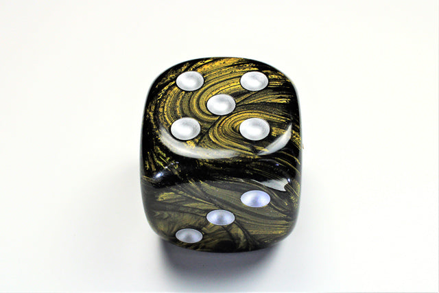 Leaf 16mm d6 Black-Gold/silver Dice BlockÃ¢â€žÂ¢ (12 dice)