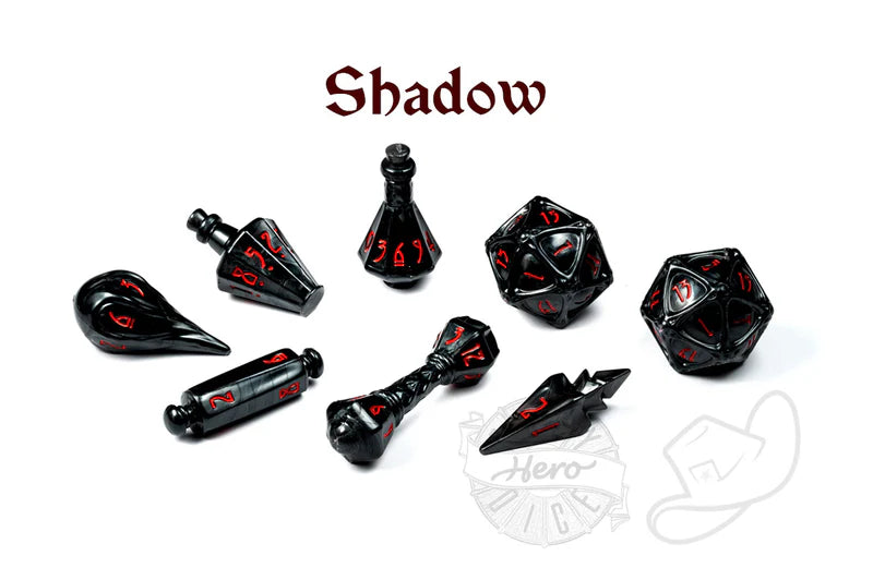 PolyHero Wizard 8 Dice Set Shadow
