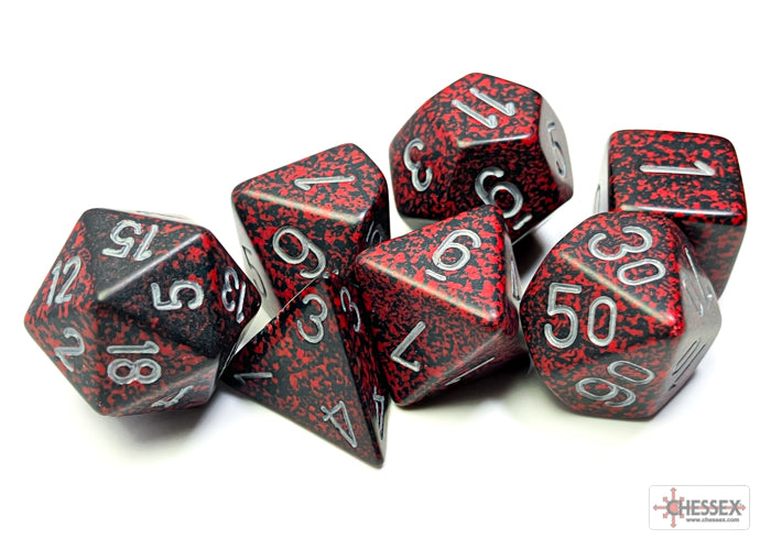 SpeckledÃ‚Â® Polyhedral Silver VolcanoÃ¢â€žÂ¢ 7-Die Set