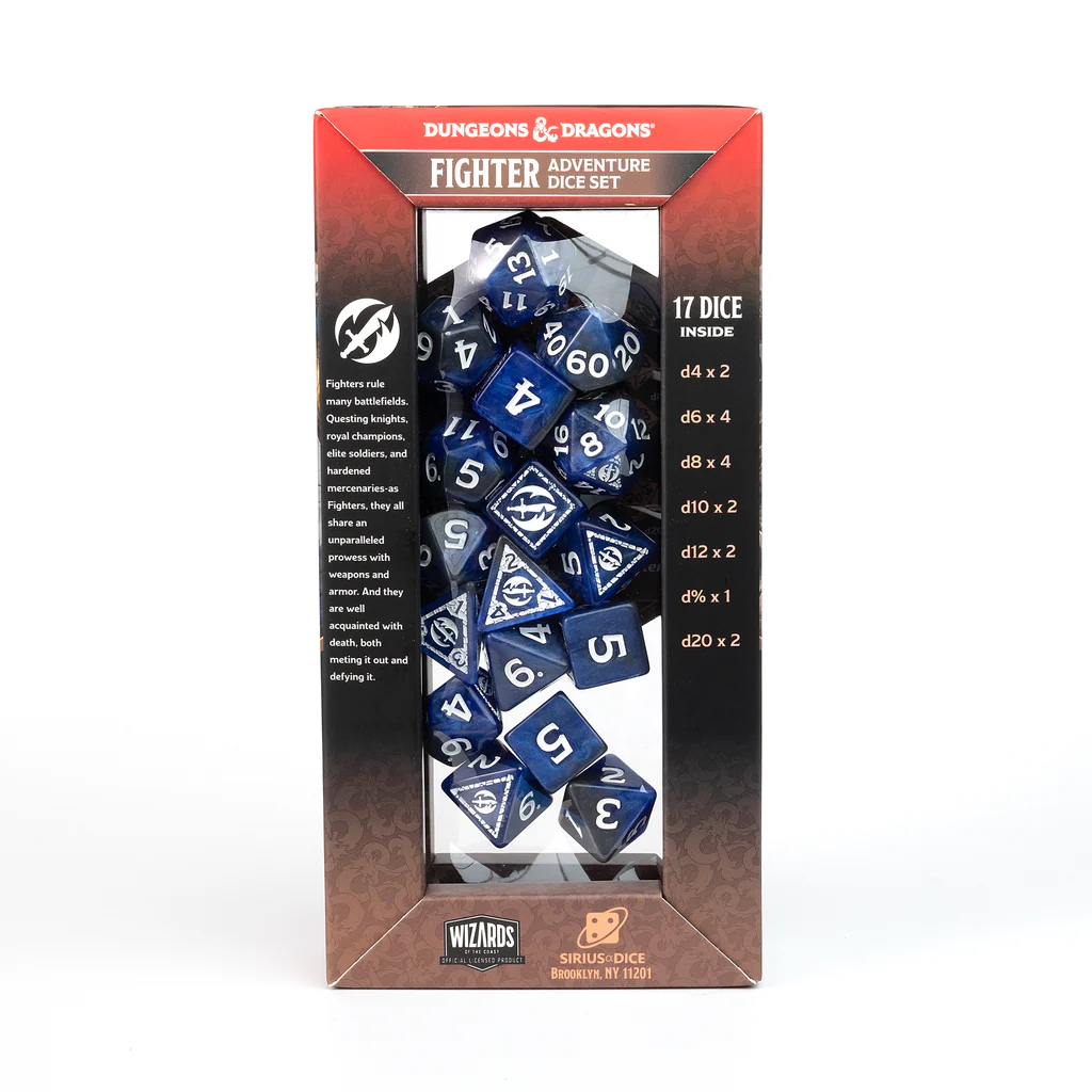 D&D Adventure Dice Fighter Blue