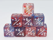 Dice Counters +1/+1 Primary Colored Marbel Counters for Magic Set of 8
