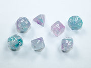 NebulaÃ‚Â® Mini-hedralÃ‚Â® Wisteria/white 7-Die set