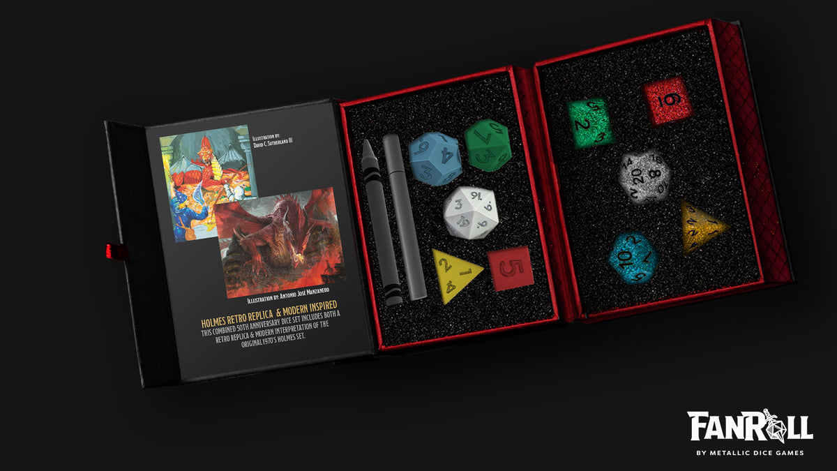D&D 50th Anniversary Dice: Retro Replica and Modern Inspired Set