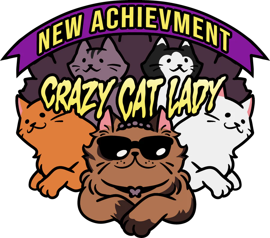 Dungeon Crawler Carl: New Achievment Crazy Cat Lady Enamel Pin