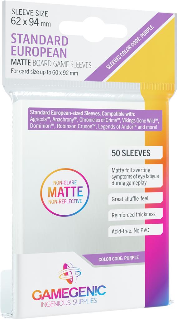 MATTE Purple BG Sleeves (50) 62 x 94 mm